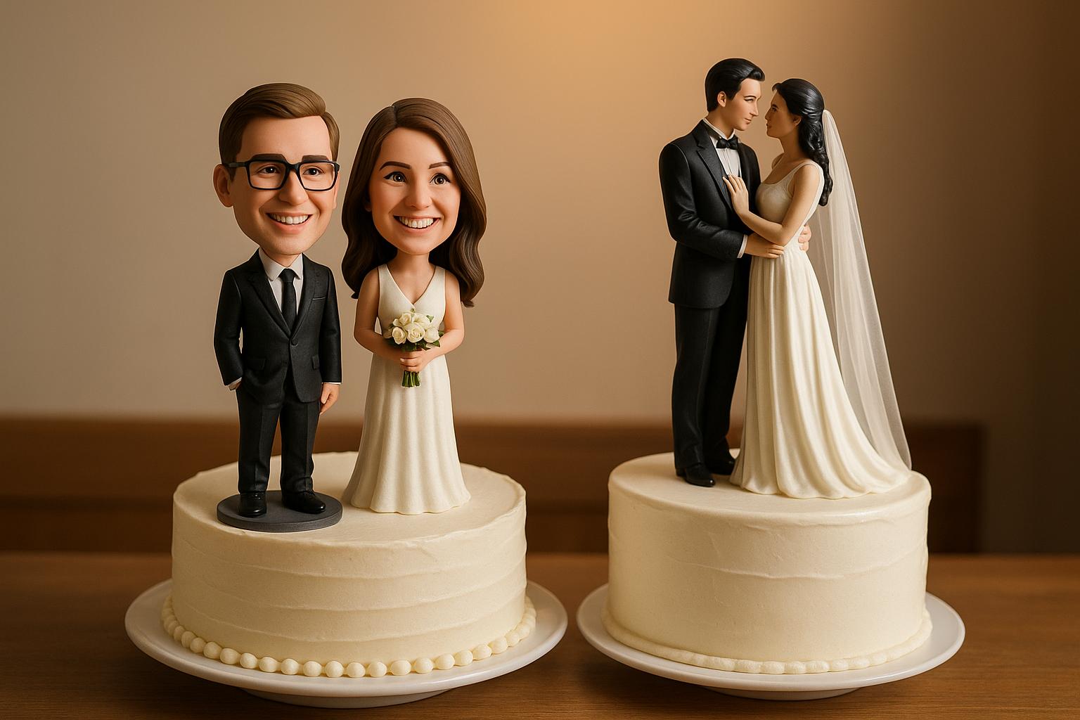 Wedding Bobbleheads vs Traditional Cake Toppers