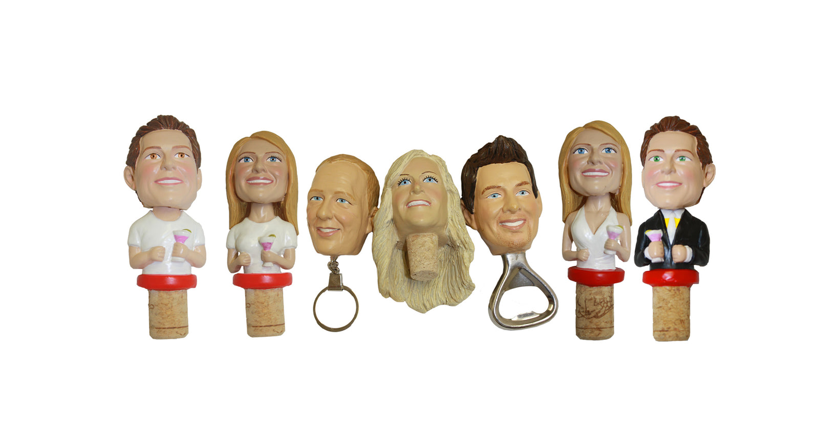 Custom Bottle Opener Bobblehead, Custom Bobblehead Wine Stoppers, fashion Custom Key Chain Bobblehead