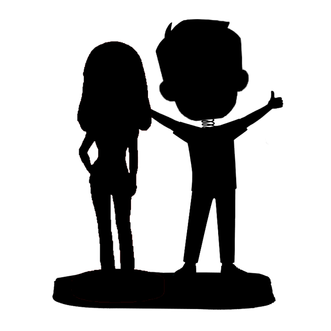 Custom double bobblehead design with head-to-toe personalization