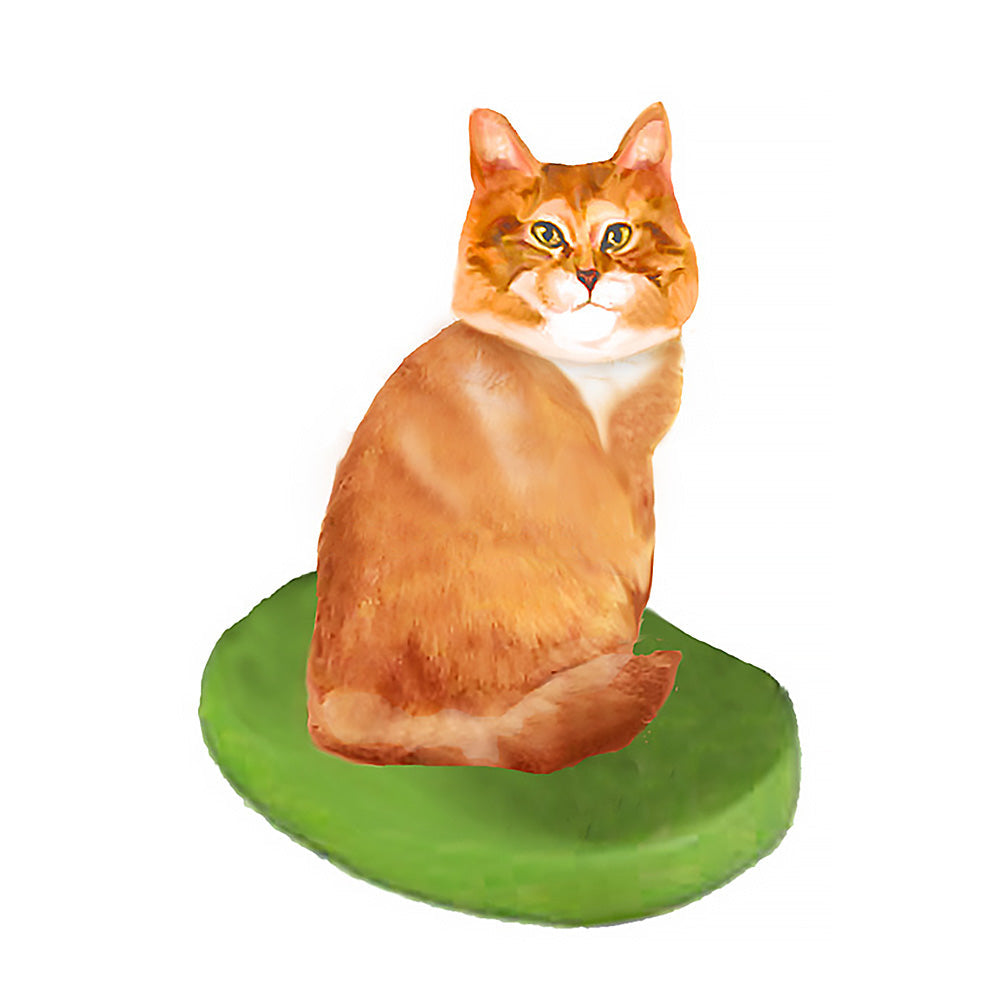 Custom Cat Bobblehead - Orange Tabby
