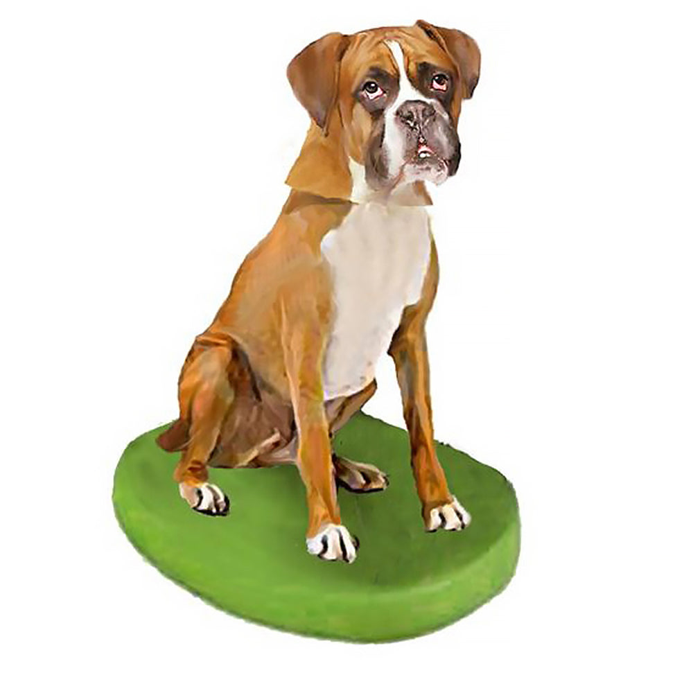 Custom Pet Dog Bobblehead - Boxer Gold