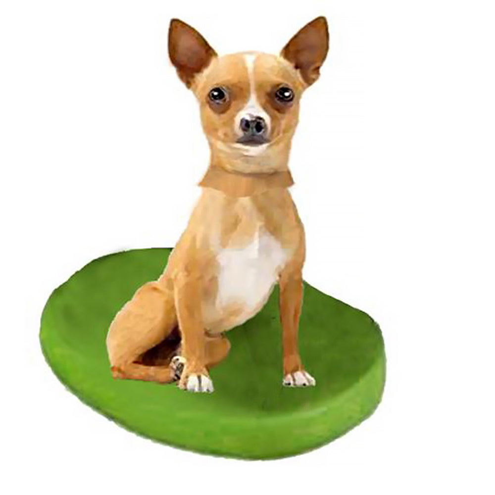 Custom Pet Dog Bobblehead - Chihuahuas Fawn