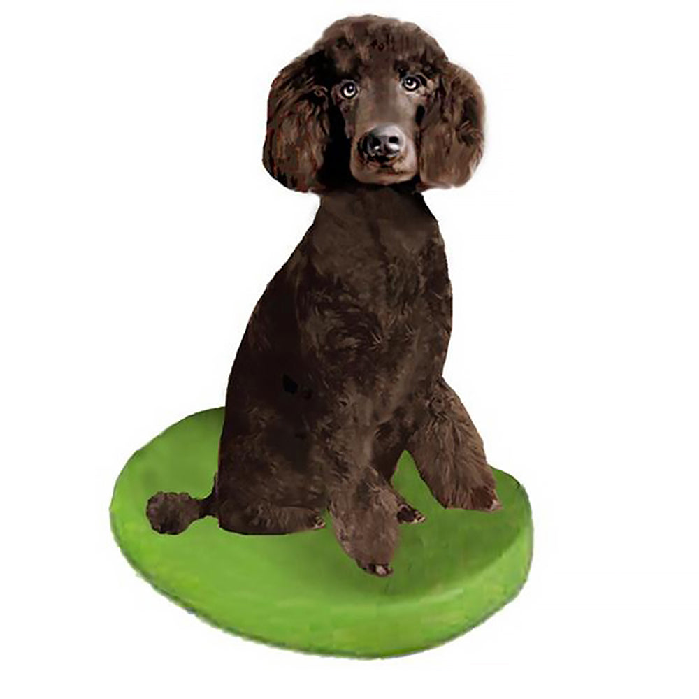 Custom Pet Dog Bobblehead - Poodle Brown