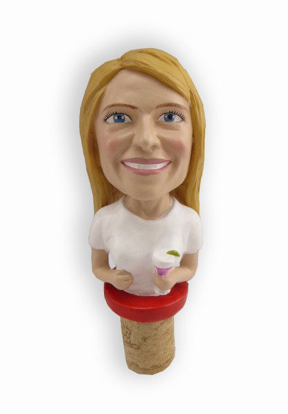 Custom Casual Female Wine Bottle Stopper Topper
